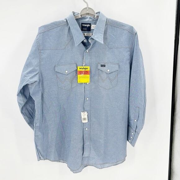 VINTAGE Wrangler Shirt dead stock Cowboy Cut Western Pearl Snap Button size 4XLT - Picture 1 of 8